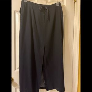 SOLD - On another Platform! LRL Wool Maxi Pencil Navy Blue Vintage Skirt